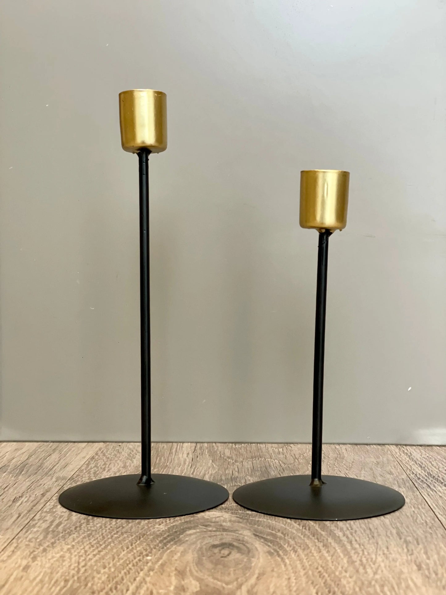 Modern Candlesticks - Black & Gold MATOLI HOME