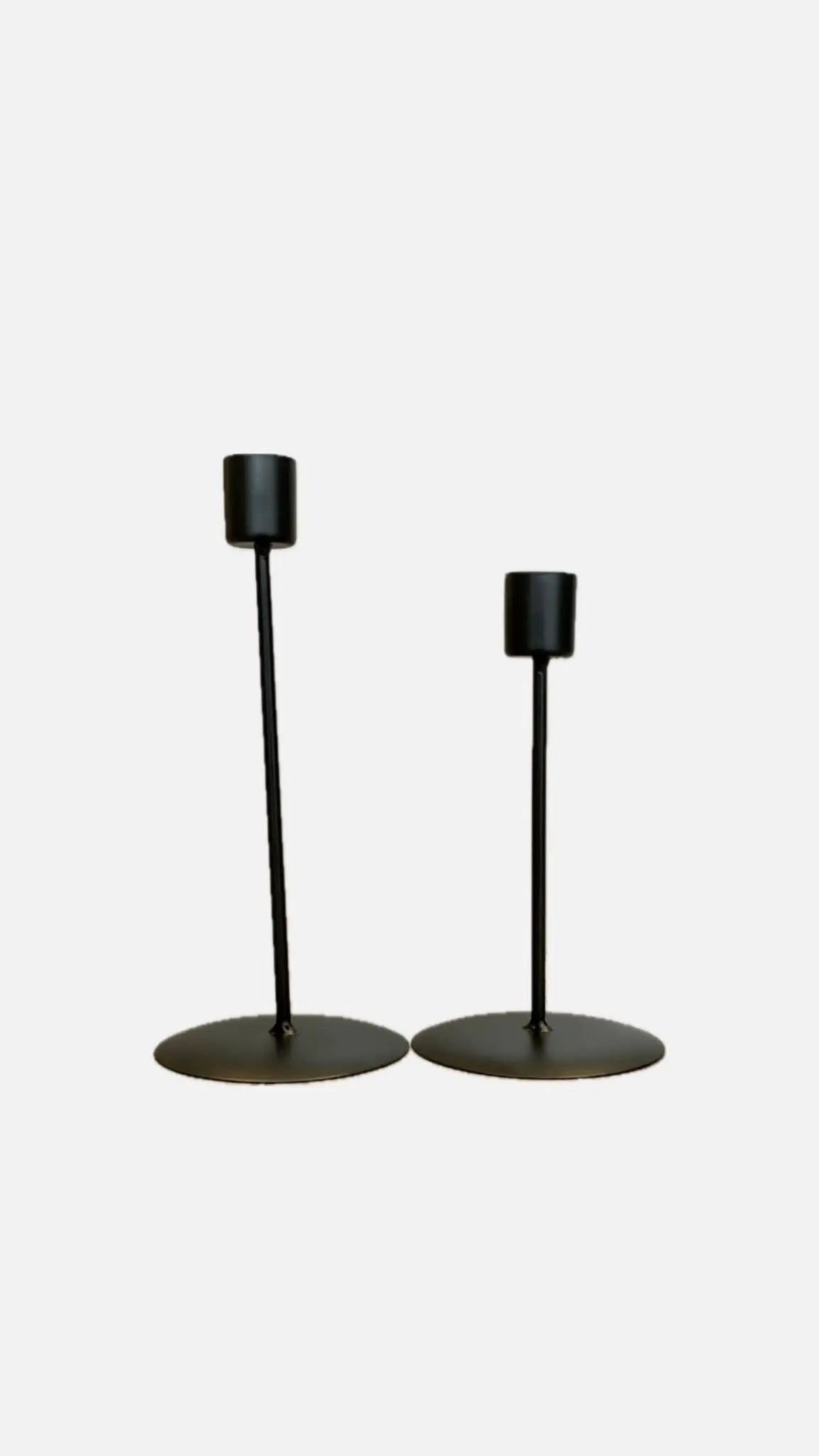 Modern Candlesticks - Black MATOLI HOME