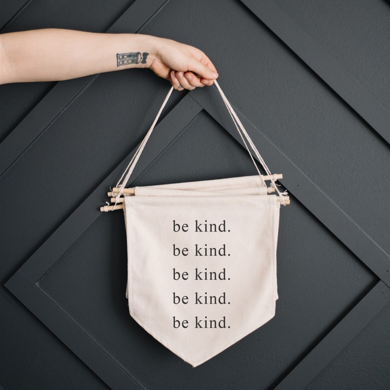 be kind Canvas Banner WilliamRaeDesigns