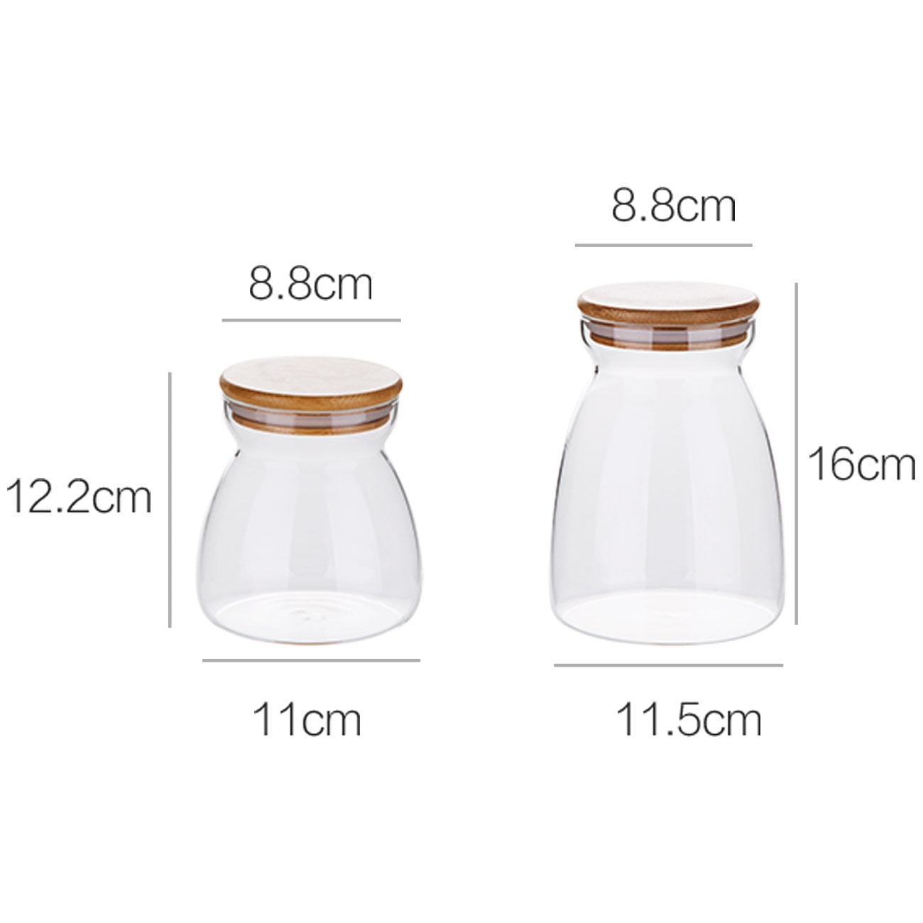 Conical Glass Storage Containers KitchenJoint