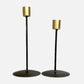 Modern Candlesticks - Black & Gold MATOLI HOME